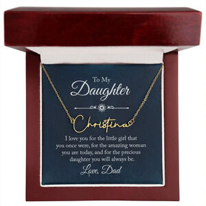 I Love You Personalized Gold Tone Name Necklace Custom Name Gift Luxurury Box